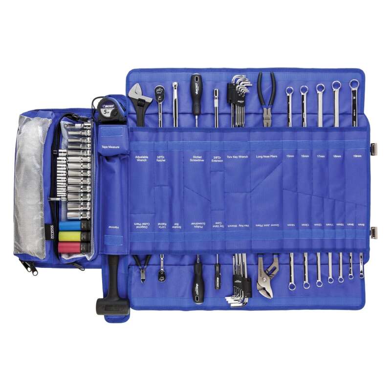Sparco 918 Track-Day Tool Roll Kit 68-Piece Universal