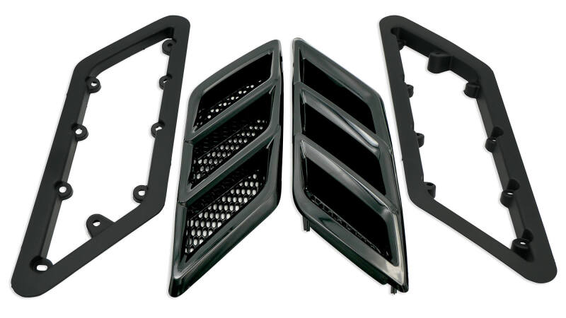 Roush 422326 Fender Vent Heat Extractors Gloss Black for 2015-23 Ford Mustang