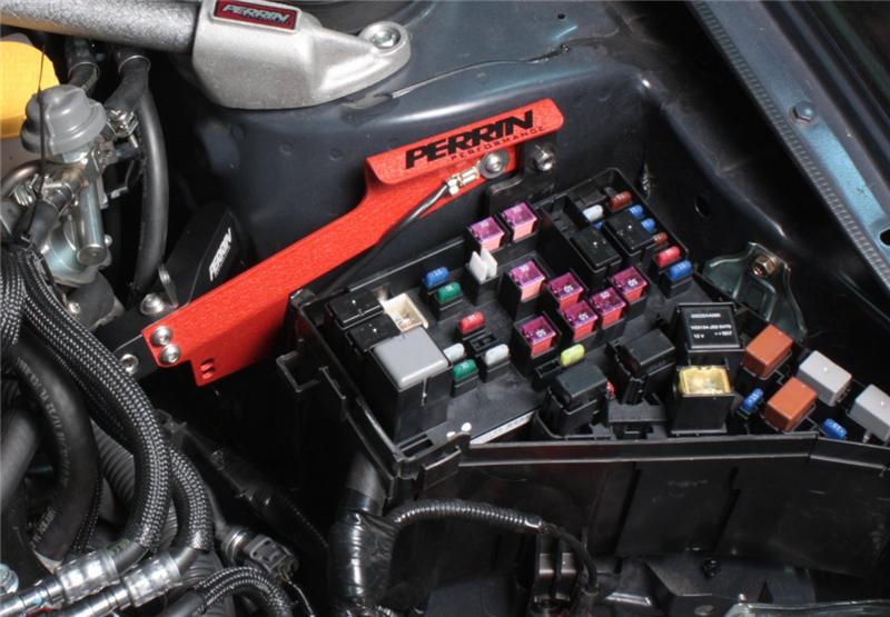 PERRIN 08-14 Subaru STI / 07-09 Legacy GT & OBXT Master Cylinder Bracket - Red