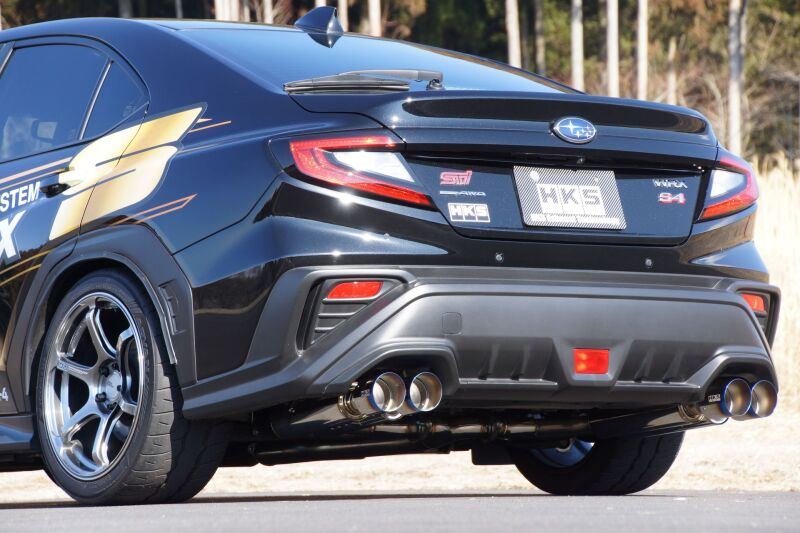 HKS 31021-AF026 Legamax Sport Quad Titanium Exhaust for 22-25 Subaru WRX