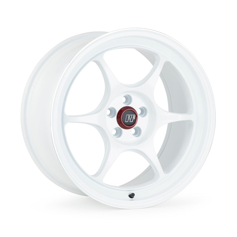Enkei 545-580-4935WM PF06 15x8 +35 White Machined 6-Spoke Racing Wheel 4x100