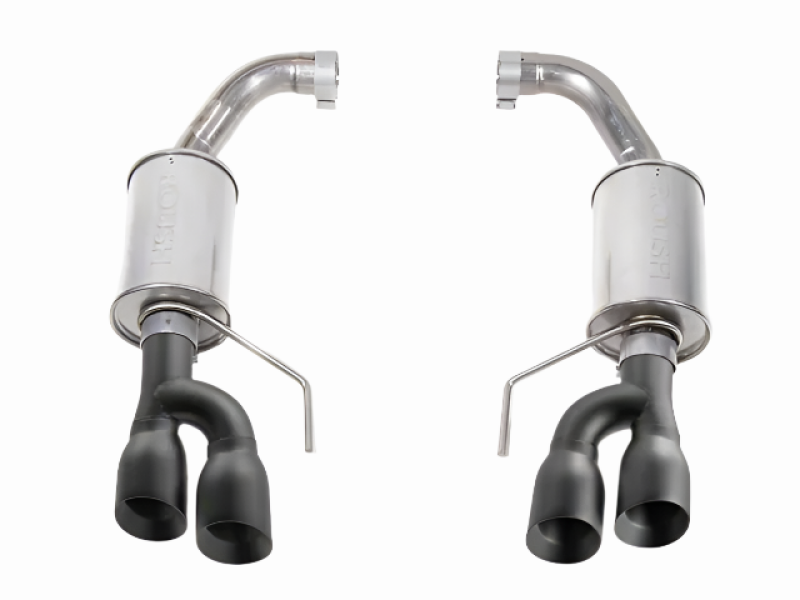 Roush 422097-BLK Axle-Back Exhaust Black Quad Tips for 18-26 Ford Mustang GT 5.0