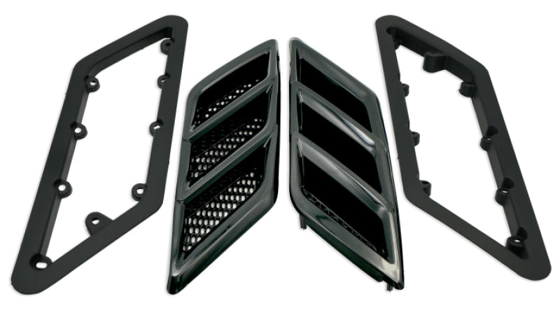 Roush 422326 Fender Vent Heat Extractors Gloss Black for 2015-23 Ford Mustang