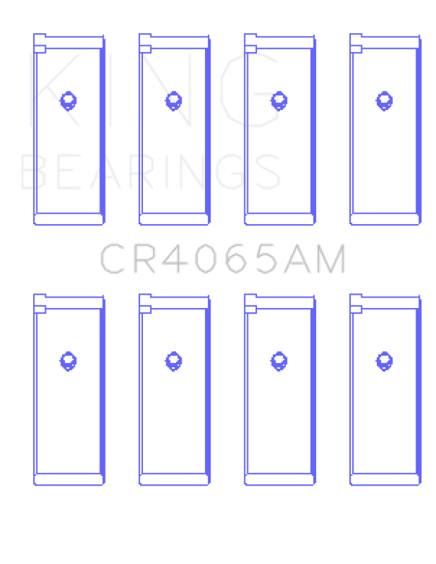 King 91-04 Nissan 146CI/2.4L KA24DE L4 / 89-97 146CI/2.4L KA24E L4 (Size +1.00) Rod Bearing Set