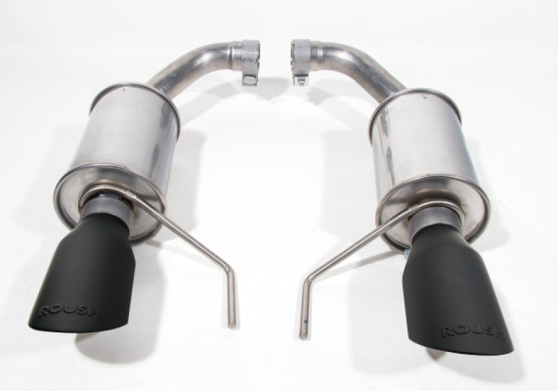 Roush 421837-BLK Mustang V6 EcoBoost Axle-Back Exhaust Black Tips 2015-2026