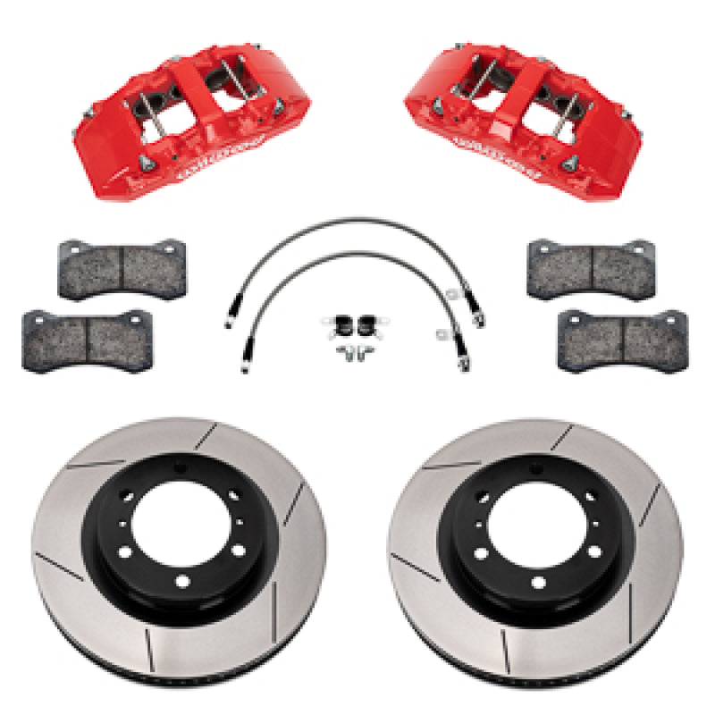 Wilwood 140-18381-R AERO6-DM Front Brake Kit Red for Tacoma