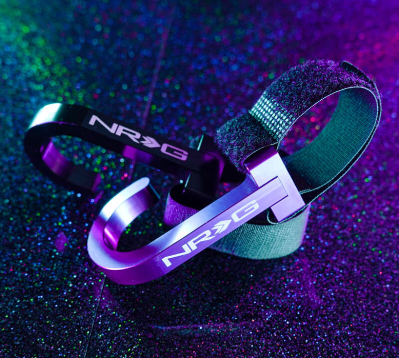 NRG Steering Wheel Hook CNC Aluminum w/ Laser Logo - Titanium