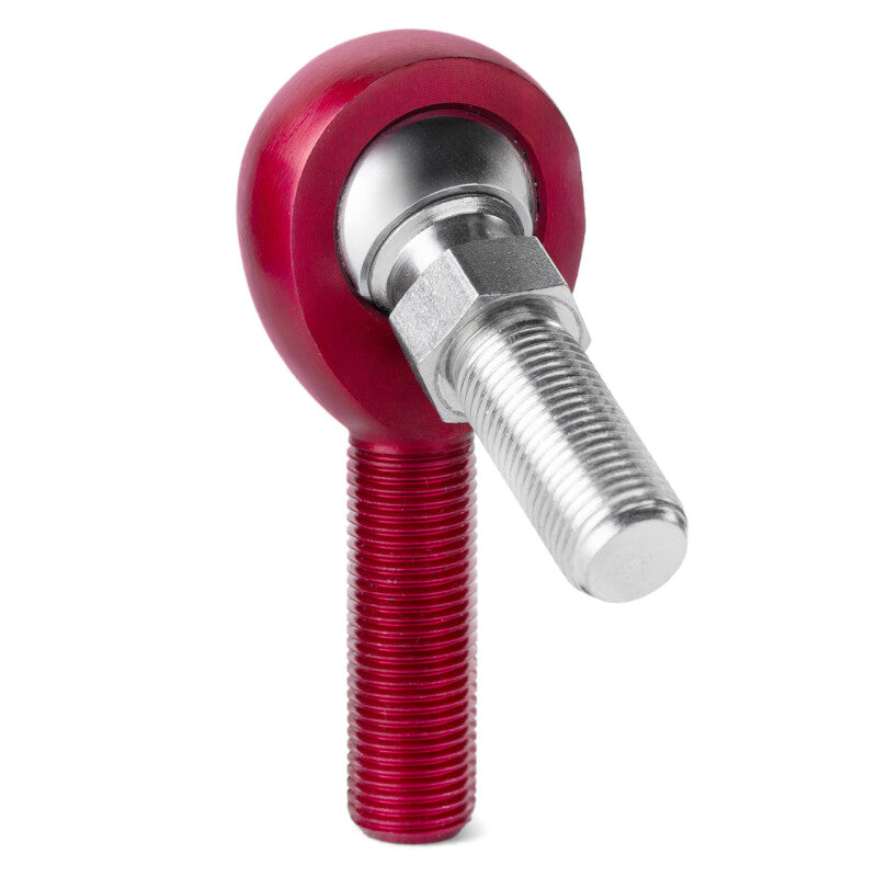 QA1 A Series Endura Rod End - Male/Right Hand - .25in Bore x 1/4-28 w/Stud - Red Aluminum