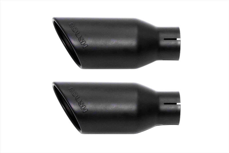 Roush 422318 4" Black Dual Exhaust Tips for 15-25 Ford F-150