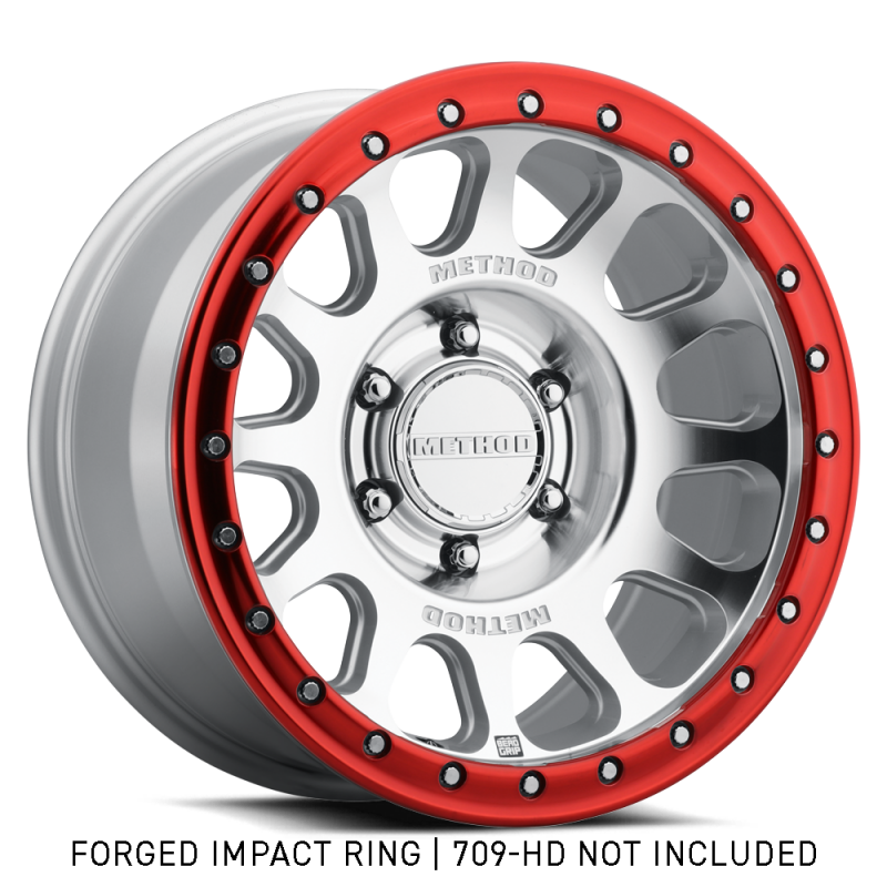 Method GR-10017-R Forged Impact Ring 17" Style 1 Red for 709-HD Bead Grip Wheel