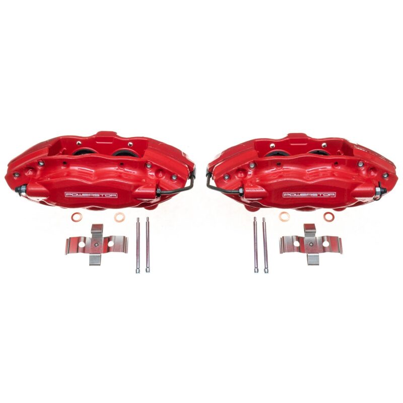 PowerStop S5084 Rear Red Calipers for 2005-2014 Chrysler 300 3.5L V6 5.7L V8