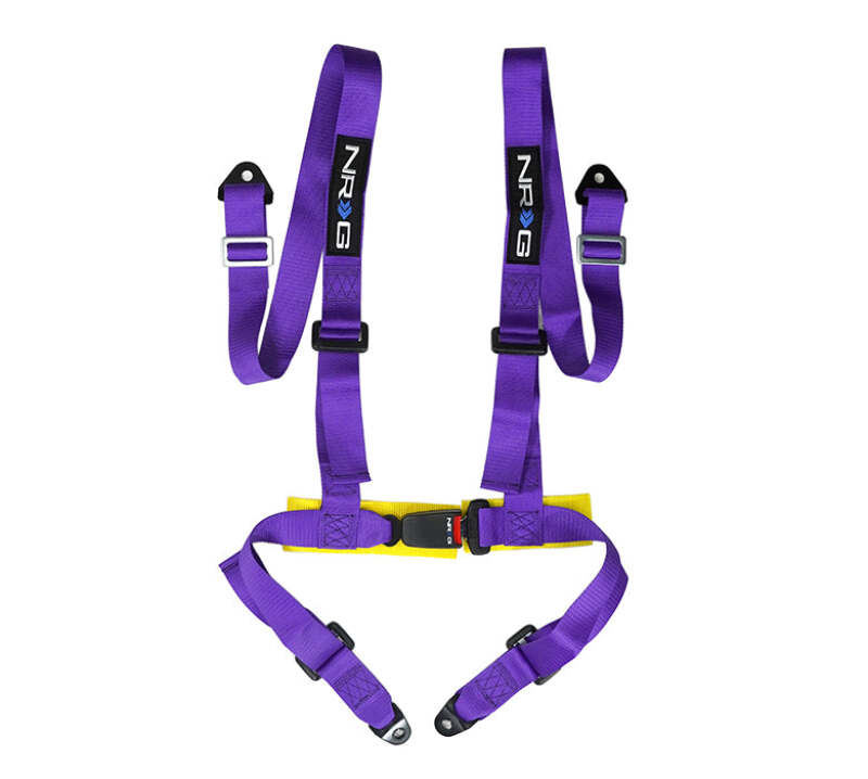 NRG Innovations SBH-4PC-SPP 4-Point Racing Harness Purple 2-in Webbing