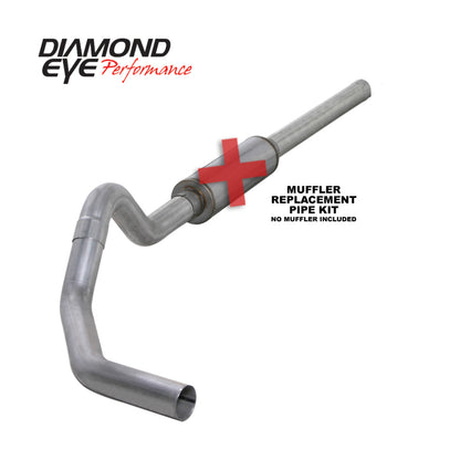 Diamond Eye KIT 4in CB MFLR RPLCMENT PIPE SGL AL: 2004.5-2007.5 DODGE CUMMINS 600