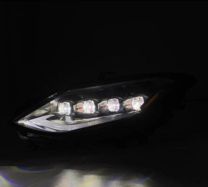 AlphaRex 23-24 Nissan Z NOVA-Series LED Projector Headlights Alpha-Blk w/Activation Light &amp; Seq.Sig