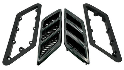 Roush 422326 Fender Vent Heat Extractors Gloss Black for 2015-23 Ford Mustang