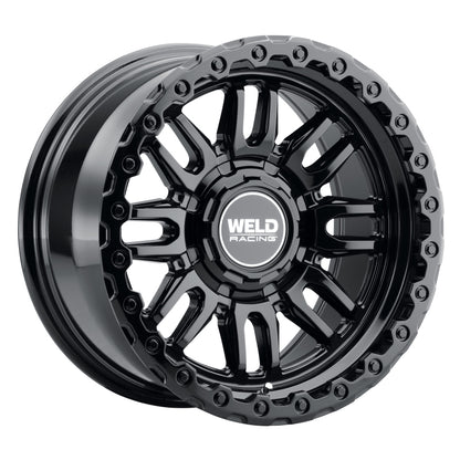 Weld Off-Road Swift 17x9in - 5x114.3 / 5x127 BP - ET-12 - 78.1mm CB - Gloss Black Wheel &amp; Ring