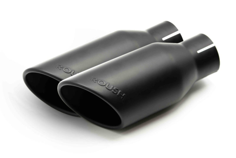 Roush 422318 4" Black Dual Exhaust Tips for 15-25 Ford F-150