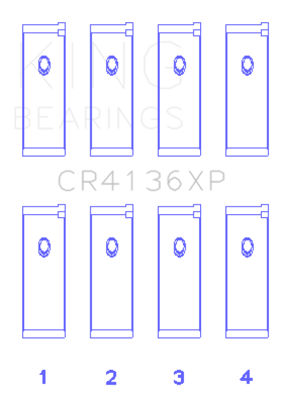 King Engine Bearings Nissan SR20DE/DET RWD (2.0L) Performance Rod Bearing Set - Size STDX