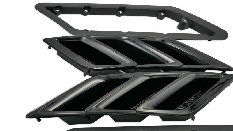Roush 422326 Fender Vent Heat Extractors Gloss Black for 2015-23 Ford Mustang