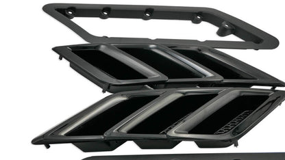 Roush 422326 Fender Vent Heat Extractors Gloss Black for 2015-23 Ford Mustang