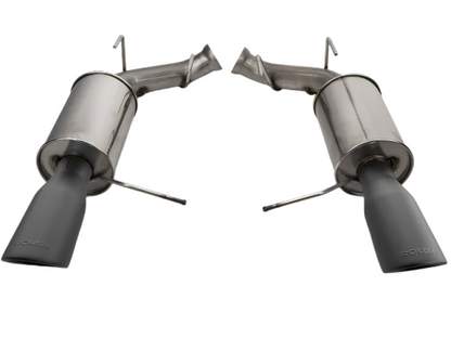 Roush 421145-BLK Black-Tip Axle-Back Exhaust System for 2011-14 Ford Mustang V6