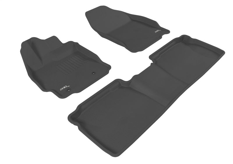 3D MAXpider 2011-2013 Scion TC Kagu 1st &amp; 2nd Row Floormats - Black