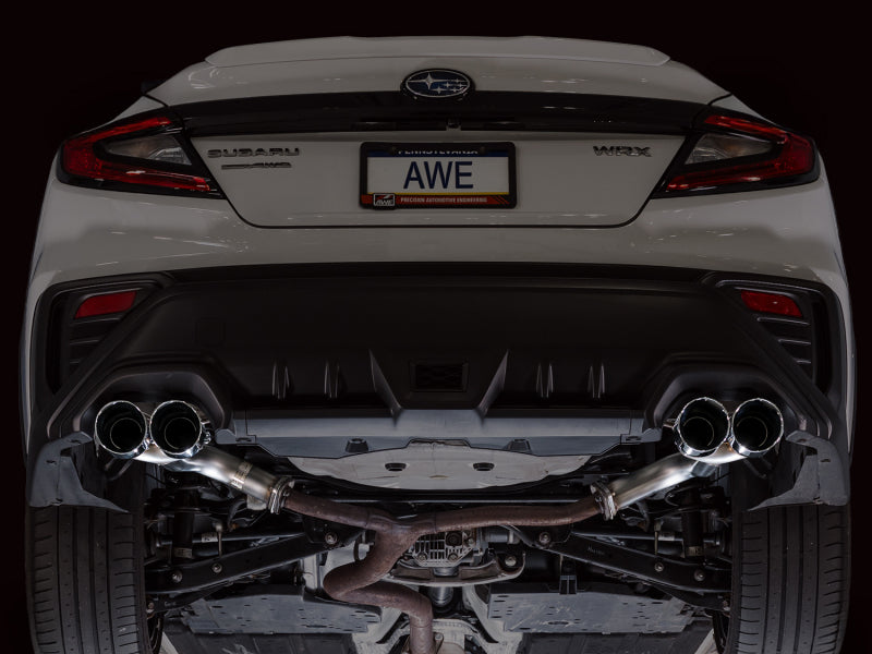 AWE Tuning 22-25 Subaru VB WRX Track Edition Axleback Exhaust - Chrome Silver Tips