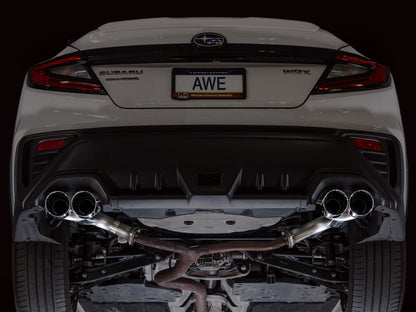 AWE Tuning 22-25 Subaru VB WRX Track Edition Axleback Exhaust - Chrome Silver Tips