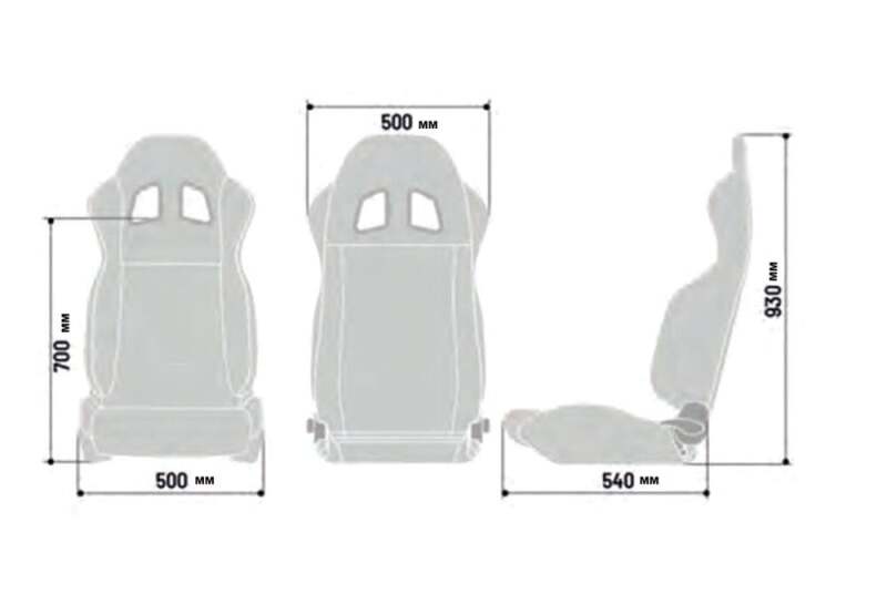SPARCO 009014NRGR Reclining Seat R100 Black/Grey, Street/Track/Racing Style