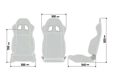 SPARCO 009014NRGR Reclining Seat R100 Black/Grey, Street/Track/Racing Style