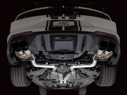 AWE 18-23 S550 Mustang GT SwitchPath Exhaust - Diamond Black Tips