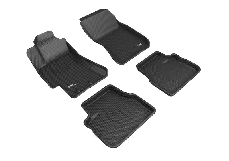 3D MAXpider L1SB02501509 Kagu Black Floor Liners for 2008-2014 Subaru WRX/STI