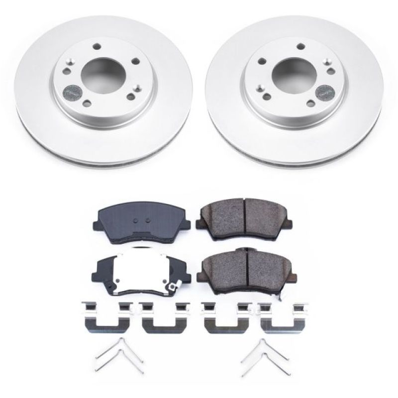 PowerStop CRK7893 Z17 Geomet Front Brake Kit for 2017-2022 Hyundai Ioniq/Kia