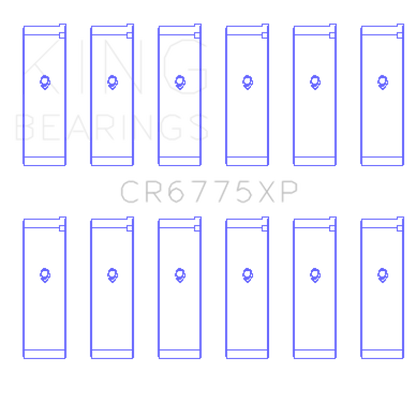 King Engine Bearings Nissan VQ35DE Performance Rod Bearing Set - Size STDX