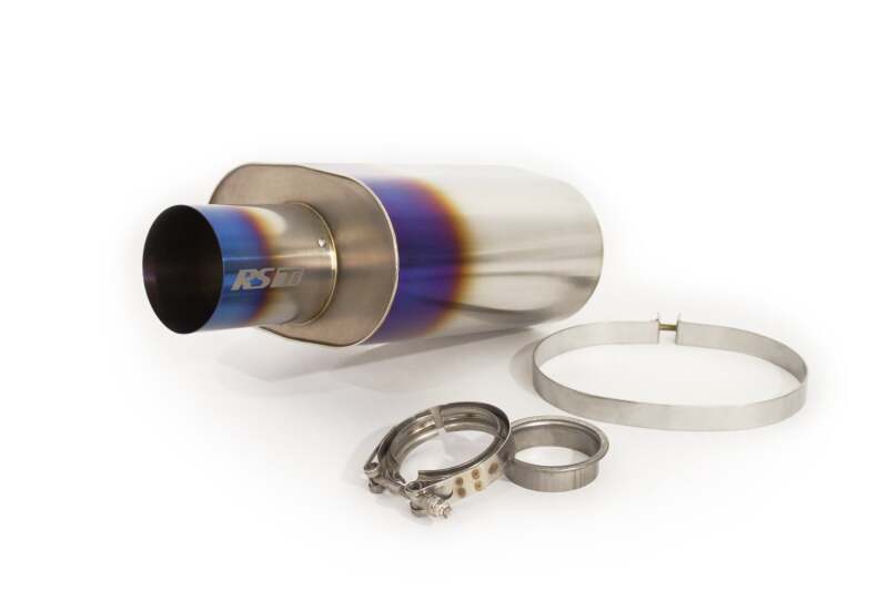 GReddy 11003530 RS-Ti Universal Oval Titanium Muffler 3.0in Inlet 105mm Tip