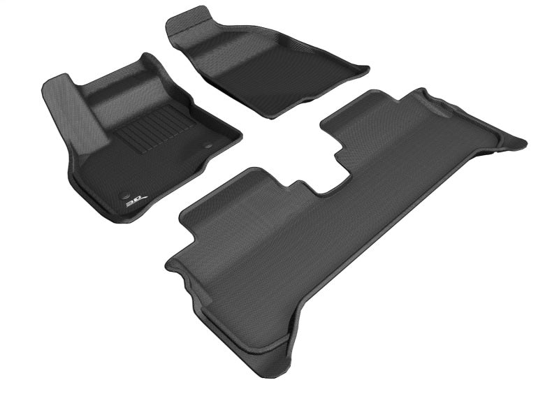 3D MAXpider 2017-2020 Chevrolet Bolt Ev Kagu 1st &amp; 2nd Row Floormats - Black