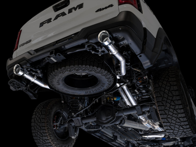 AWE Tuning 2025+ RAM 1500 RHO 3.0 I6 TT 0FG Dual Rear Exit Catback Exhaust - Chrome Silver Tips