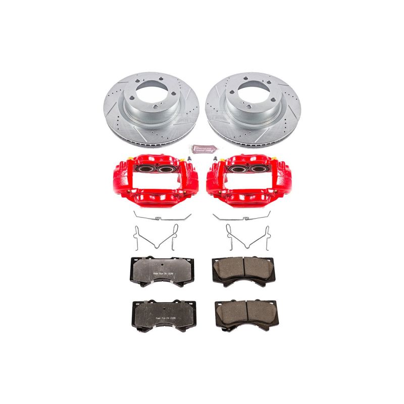Power Stop 07-15 Toyota Tundra Front Z36 Truck &amp; Tow Kit w/Cals