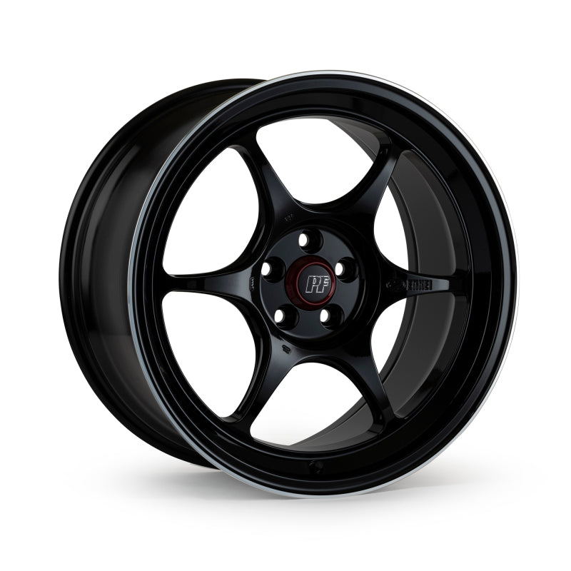 Enkei 545-580-4935BKM PF06 15x8 +35 Black Machined 6-Spoke Racing Wheel 4x100