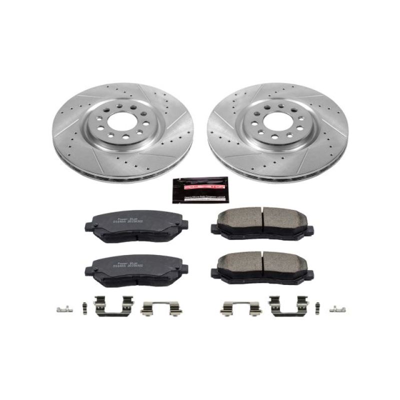 PowerStop K6538 Front Z23 Brake Kit for 2014-2022 Jeep Cherokee