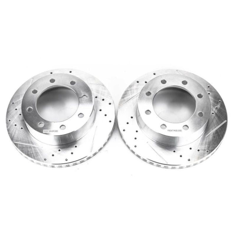 Power Stop 10-12 Ford F-450 Super Duty Front Drilled &amp; Slotted Rotor - Pair