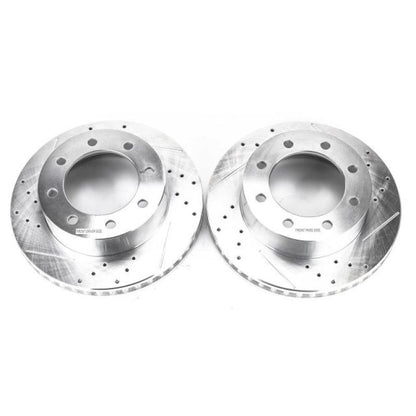 Power Stop 10-12 Ford F-450 Super Duty Front Drilled &amp; Slotted Rotor - Pair
