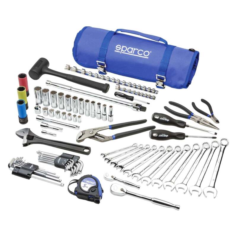 Sparco 918 Track-Day Tool Roll Kit 68-Piece Universal