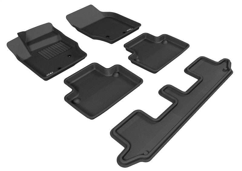 3D MAXpider L1VV00401509 KAGU Black 7-Pass Floor Liners for 03-14 Volvo XC90