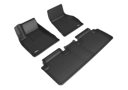 3D MAXpider 2015-2020 Tesla Model S Kagu 1st &amp; 2nd Row Floormats - Black