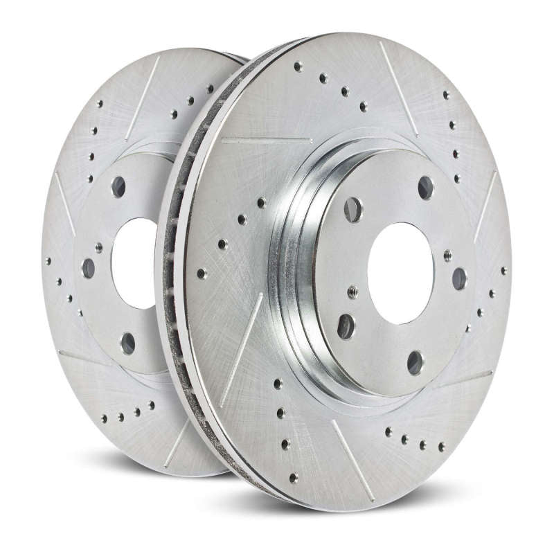 Power Stop 15-22 Ford Mustang Front Drilled &amp; Slotted Rotor - Pair