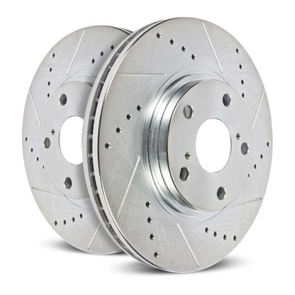Power Stop 15-22 Ford Mustang Front Drilled &amp; Slotted Rotor - Pair