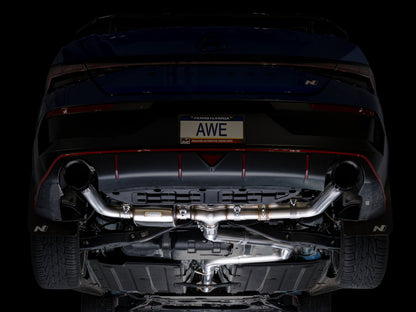 AWE 22-26 Hyundai Elantra N SwitchPath Cat-Back Exhaust - Diamond Black Tips
