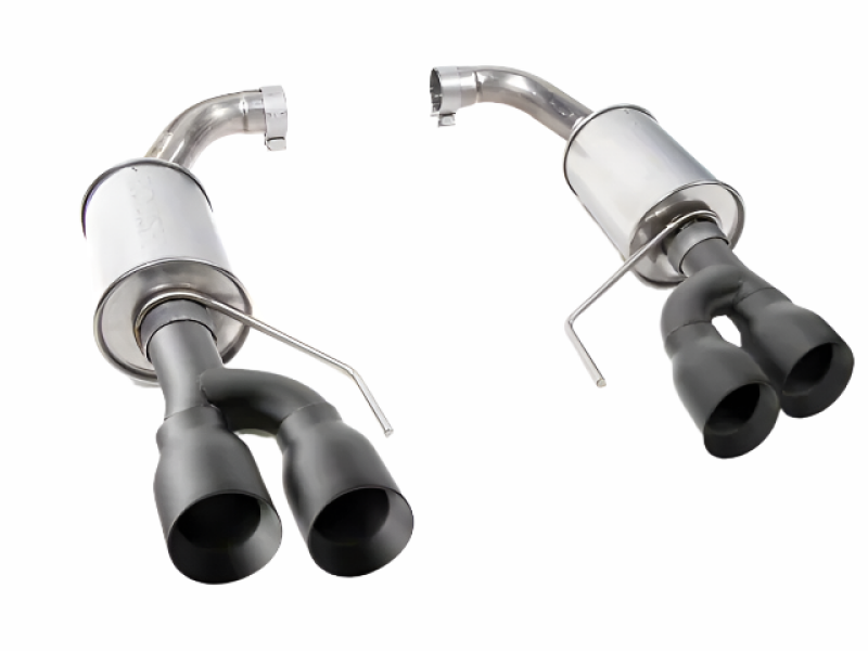 Roush 422097-BLK Axle-Back Exhaust Black Quad Tips for 18-26 Ford Mustang GT 5.0