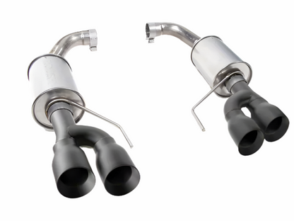 Roush 422097-BLK Axle-Back Exhaust Black Quad Tips for 18-26 Ford Mustang GT 5.0